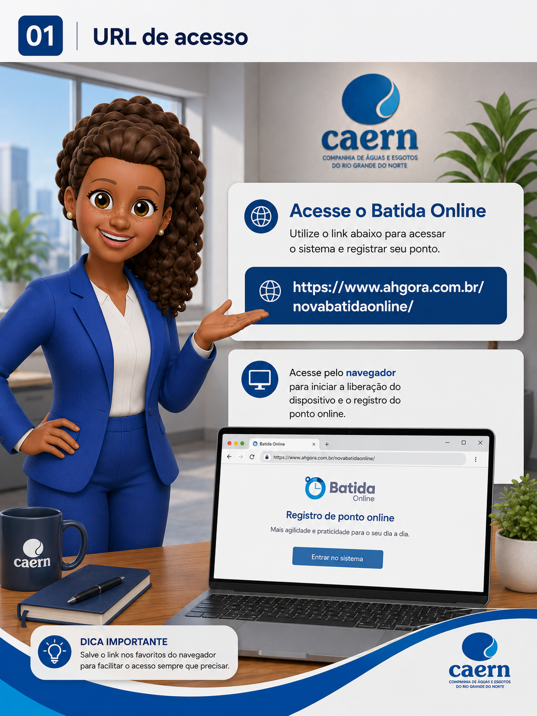 URL de acesso da Batida Online