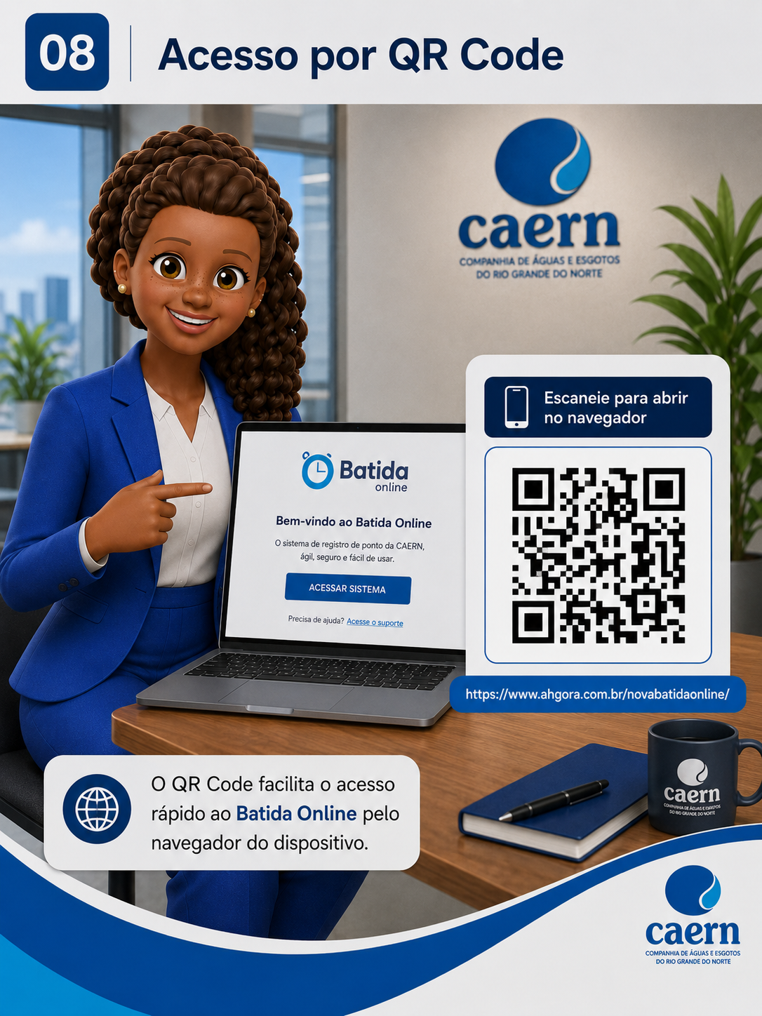 Acesso por QR Code da Batida Online