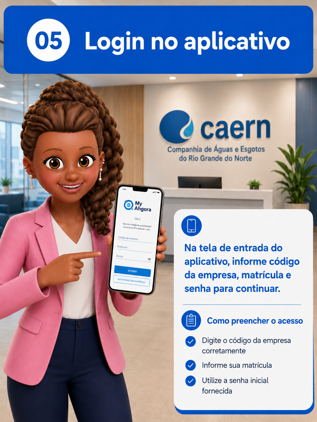 Login no aplicativo - My Ahgora App
