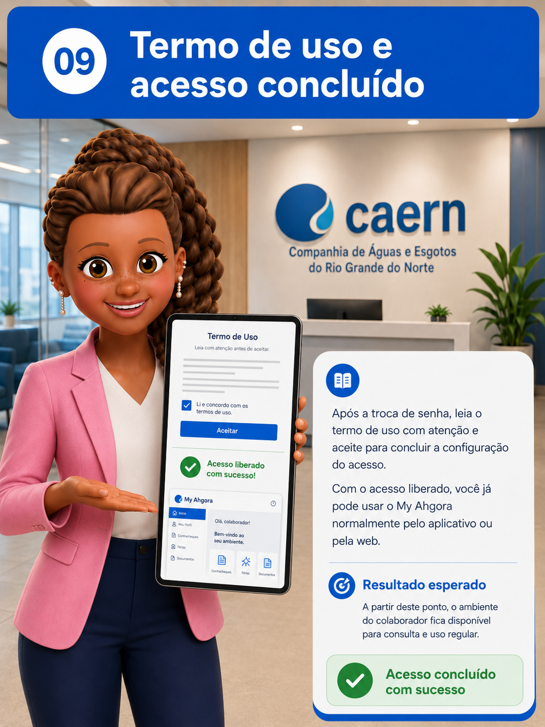 Termo de uso e acesso concluído - My Ahgora App