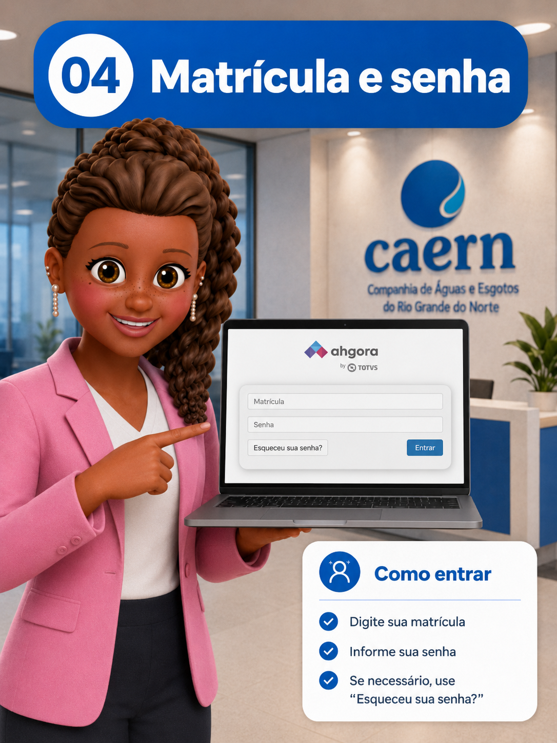 Matrícula e senha - My Ahgora Web