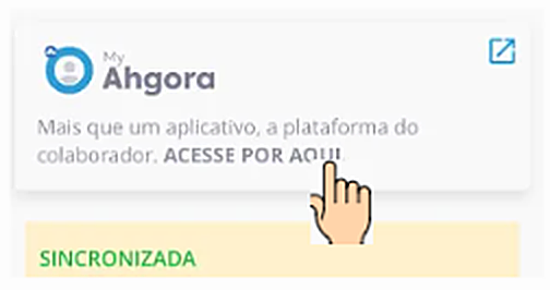 Tela com atalho para acessar o My Ahgora a partir do Ahgora Multi