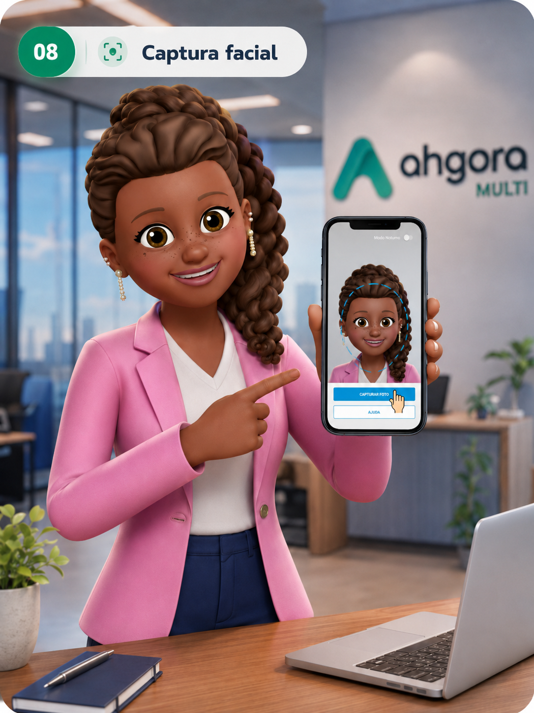 Tela de captura de foto do Ahgora Multi
