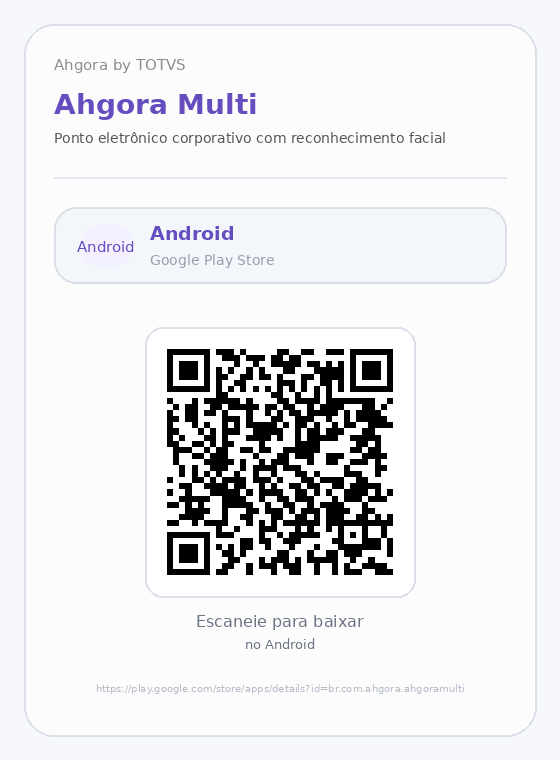 QR Code do Ahgora Multi para Android
