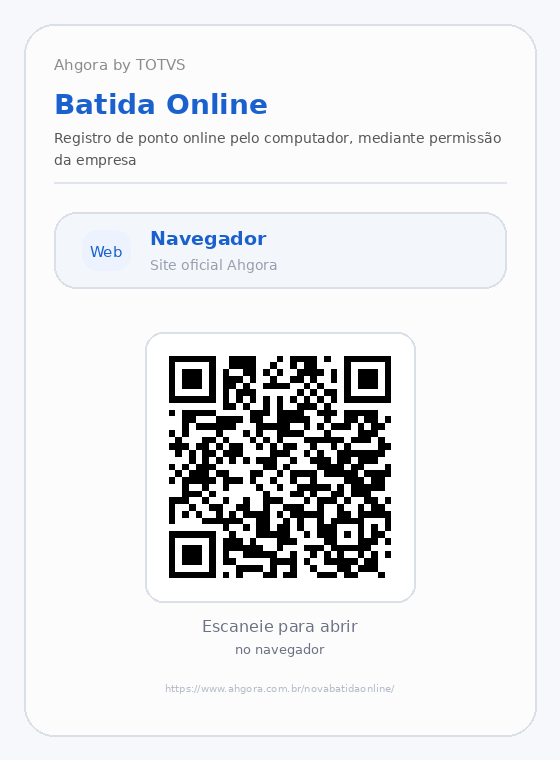 QR Code para acessar a Batida online pelo navegador